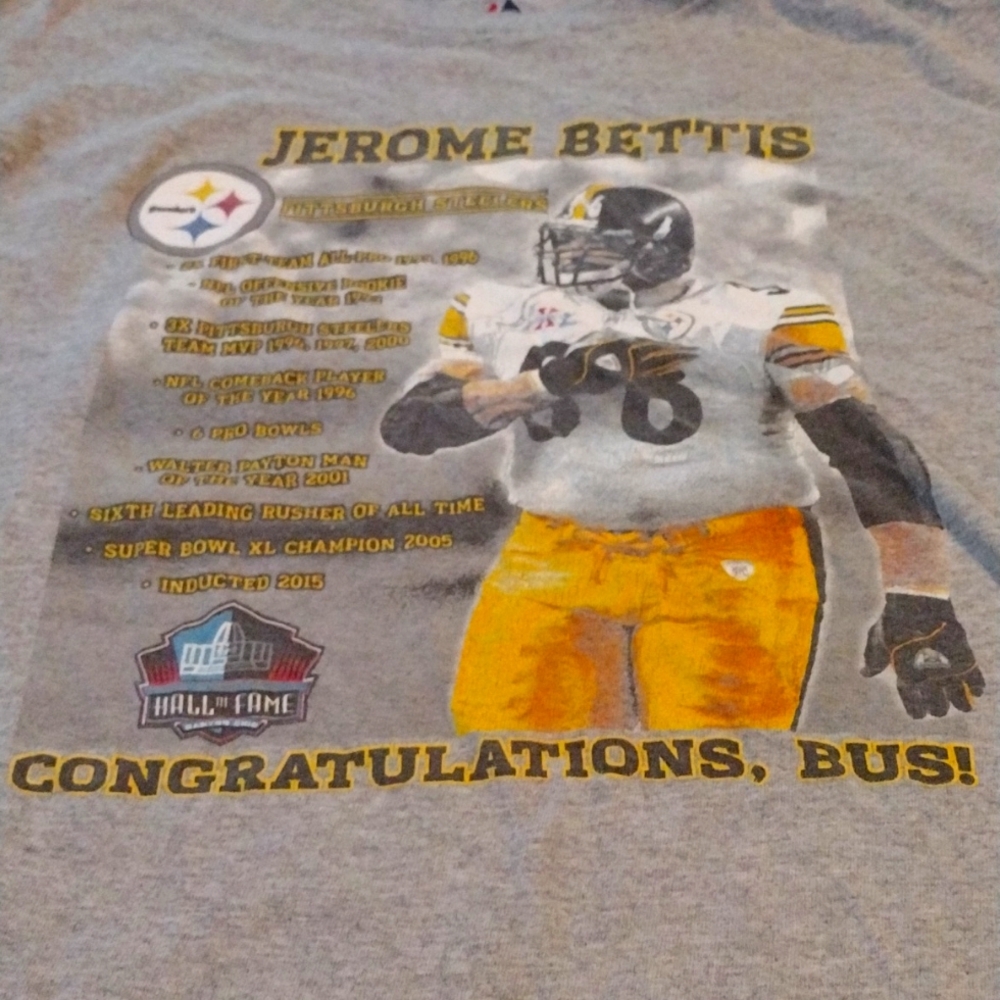 Vintage Jerome BETTIS HOF Steelers T-shirt XXL